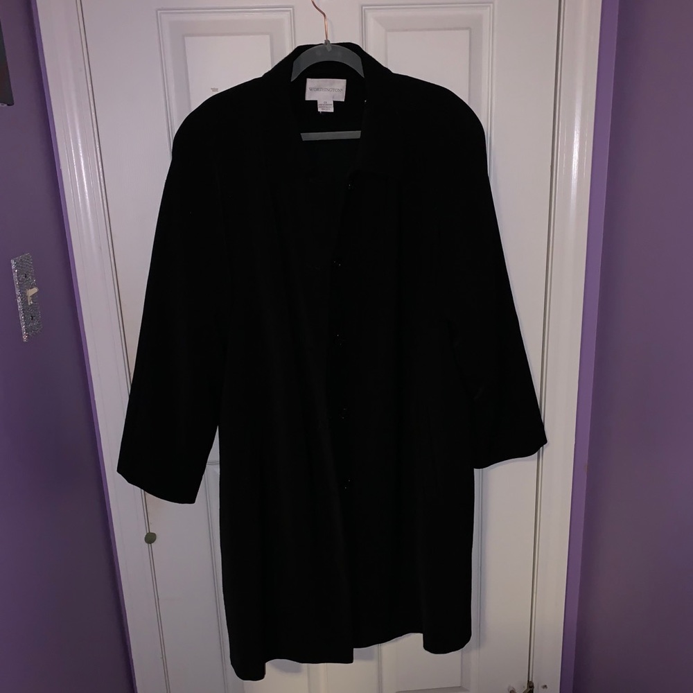 Black Dressy Coat with Removable Lining